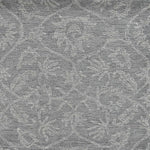 8inches Grey Hand Tufted Space Dyed Floral Ogee Indoor Runner Rug
