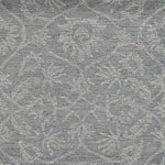 8inches Grey Hand Tufted Space Dyed Floral Ogee Indoor Runner Rug