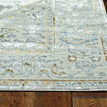 7'x10' Grey Machine Woven Medallion Indoor Area Rug