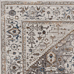 7'x10' Grey Machine Woven Medallion Indoor Area Rug