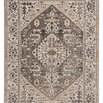 7'x10' Grey Machine Woven Medallion Indoor Area Rug