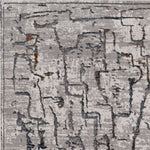 10'x13' Grey Machine Woven Abstract Lines Indoor Area Rug