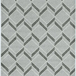7inchesx10inches Grey Machine Woven UV Treated Herringbone Illusion Indoor Outdoor Area Rug