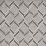 7inchesx10inches Grey Machine Woven UV Treated Herringbone Illusion Indoor Outdoor Area Rug