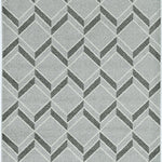 8inchesx11inches Grey Machine Woven UV Treated Herringbone Illusion Indoor Outdoor Area Rug