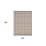 3inches x 5inches Ivory or Grey Polypropylene Rug