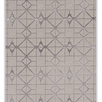 5inchesx8inches Ivory Silver Machine Woven Geometric Indoor Area Rug