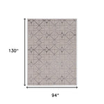 94 X 130 Ivory or Silver Polypropylene or Polyester Rug