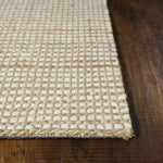7inchesx10inches Ivory Hand Woven Wool And Jute Indoor Area Rug