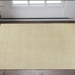 2inchesx4inches Ivory Hand Woven Herringbone Jute Indoor Accent Rug