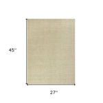 2inchesx4inches Ivory Hand Woven Herringbone Jute Indoor Accent Rug