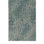 3inchesx4inches Teal Machine Woven UV Treated Animal Print Indoor Outdoor Accent Rug