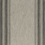3inchesx4inches Grey Machine Woven UV Treated Bordered Indoor Outdoor Accent Rug