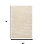 90 X 114 Ivory  Wool or Viscose Rug