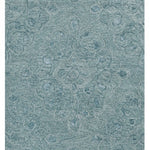 5inchesx7inches Seafoam Blue Hand Tufted Floral Indoor Area Rug