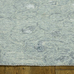 5inchesx7inches Seafoam Blue Hand Tufted Floral Indoor Area Rug