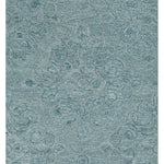 5inchesx7inches Seafoam Blue Hand Tufted Floral Indoor Area Rug