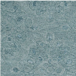 5inchesx7inches Seafoam Blue Hand Tufted Floral Indoor Area Rug