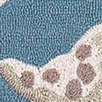 3inches x 5inches Seafoam Corals and Shells Area Rug