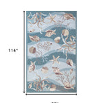 90 X 114 Seafoam Polyester Rug
