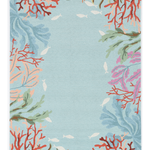 3' x 5' Blue Coral Reef Area Rug