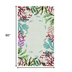 2' x 7' Ivory Ocean Lagoon Runner Rug