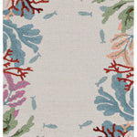 2' x 7' Ivory Ocean Lagoon Runner Rug