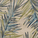 8inchesx10inches Ivory Hand Tufted Tropical Palms Indoor Area Rug