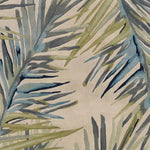 8inchesx10inches Ivory Hand Tufted Tropical Palms Indoor Area Rug