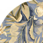 5inchesx8inches Blue Hand Tufted Tropical Plants Indoor Area Rug