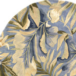 5inchesx8inches Blue Hand Tufted Tropical Plants Indoor Area Rug