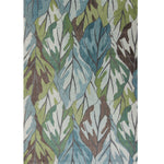 3inches x 5inches Blue or Green Leaves Area Rug