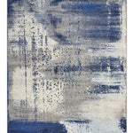 7'x10' Ice Blue Machine Woven Abstract Indoor Area Rug