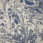 8'x10' Grey Blue Machine Woven Abstract Marble Indoor Area Rug