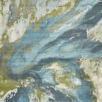 7'x10' Teal Blue Machine Woven Watercolor Indoor Area Rug