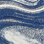 5inches x 7inches Blue Abstract Design Indoor Area Rug