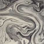 7inches x 9inches Grey or Black Abstract Marble Design Indoor Area Rug