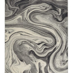 7inches x 9inches Grey or Black Abstract Marble Design Indoor Area Rug