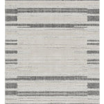 94 X 130 Ivory  Grey Polyester Rug