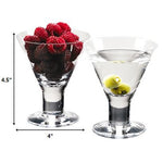 Mouth Blown Crystal Set of 4 Martini or Dessert Servers  6 Oz