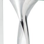 14 Mouth Blown Crystal Non Tarnish Aluminum and Glass Vase