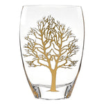 12 Mouth Blown Gold Tree of Life Vase