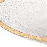 8 Hand Decorated Oval Edge Gold Leaf Serving Bowl