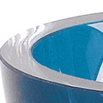 6 Mouth Blown European Made Lead Free Peacock Blue Crystal Bowl