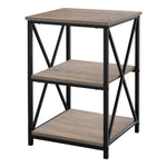 26inches Rectangular Dark Taupe Black Metal Accent Table