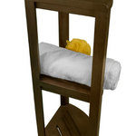 Teak Three Tier Corner Corner Shower Shelf  in  Brown Finish