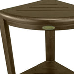 Teak Three Tier Corner Corner Shower Shelf  in  Brown Finish