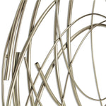 Silver Metal Abstract Round hanging Wall Art Decor