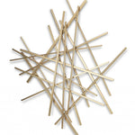 Gold Metal Abstract Linear Strips Wall Art Decor