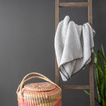 5 Step Rustic Espresso Gray Wood Ladder Shelf